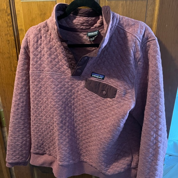 Patagonia Organic Cotton Quilted Pullover - Dusty Rose - Picture 2 of 4
